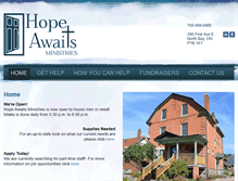 Tablet Screenshot of hopeawaitsministries.com